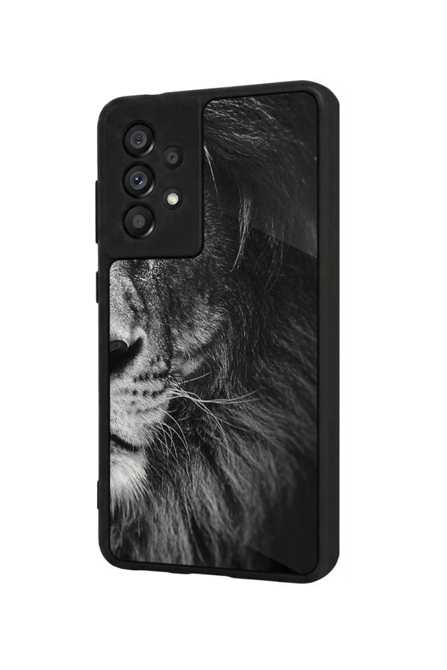 Samsung Galaxy A73 Uyumlu Aslan Tasarımlı Glossy Premium Kılıf