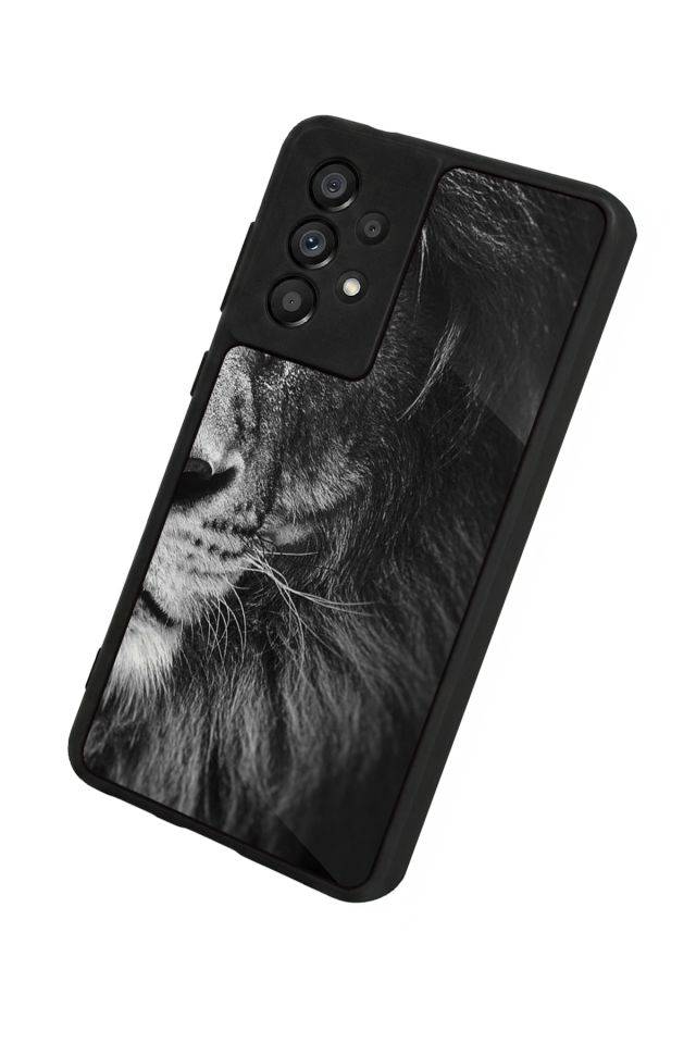 Samsung Galaxy A73 Uyumlu Aslan Tasarımlı Glossy Premium Kılıf