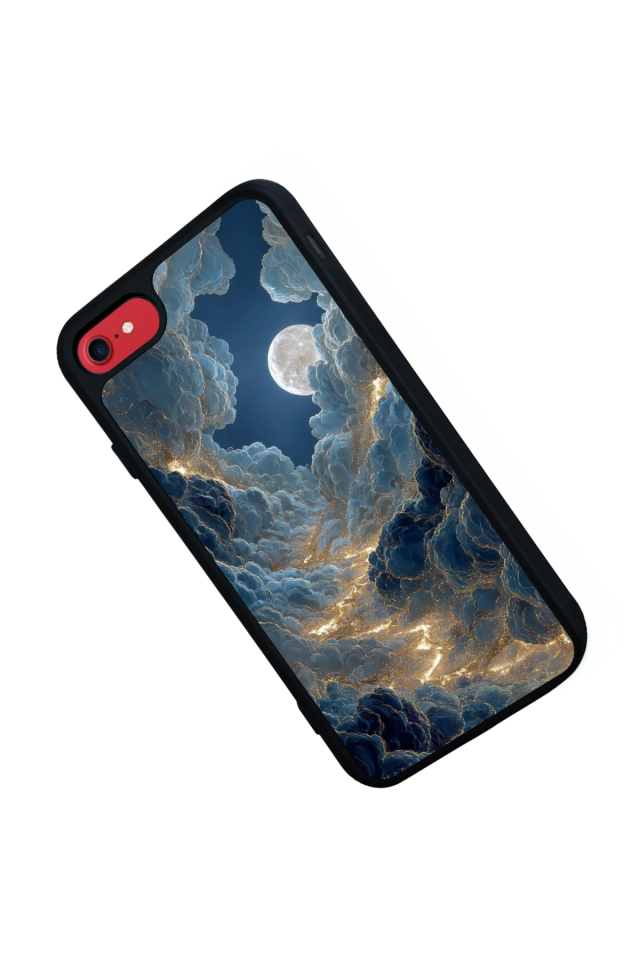 iPhone SE Uyumlu Ay Tasarımlı Glossy Premium Kılıf