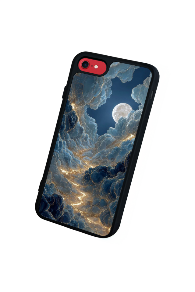 iPhone SE Uyumlu Ay Tasarımlı Glossy Premium Kılıf