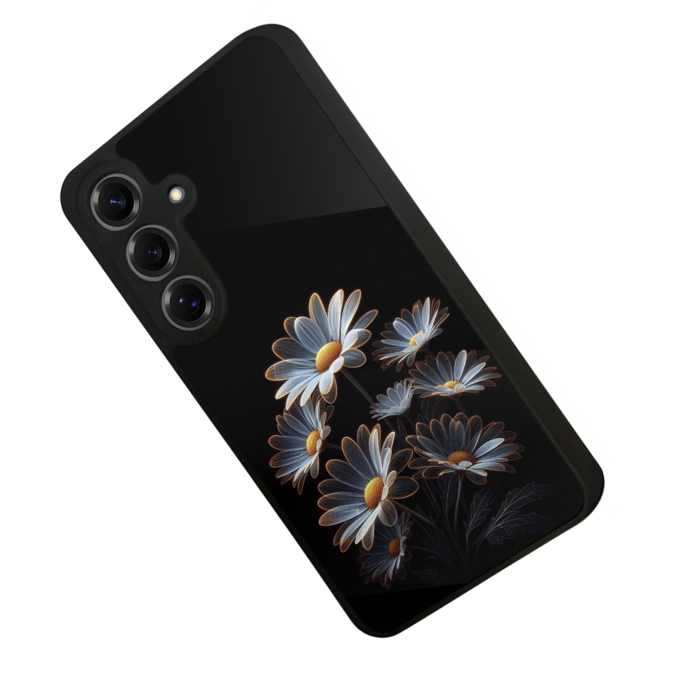 Samsung Galaxy S25 Uyumlu Cicek Tasarımlı Glossy Premium Kılıf