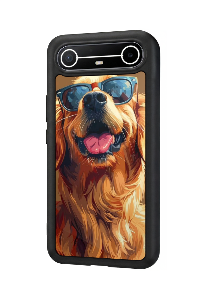 Tecno Spark Slim 5G Uyumlu Golden Kopek Tasarımlı Glossy Premium Kılıf