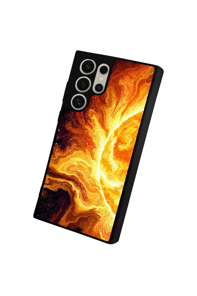 Samsung Galaxy S24 Ultra Uyumlu Güneş Tasarımlı Glossy Premium Kılıf