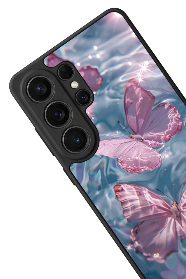Samsung Galaxy S26 Ultra Uyumlu Kelebek Tasarımlı Glossy Premium Kılıf