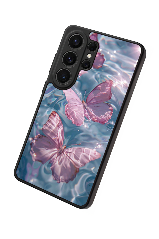 Samsung Galaxy S26 Ultra Uyumlu Kelebek Tasarımlı Glossy Premium Kılıf