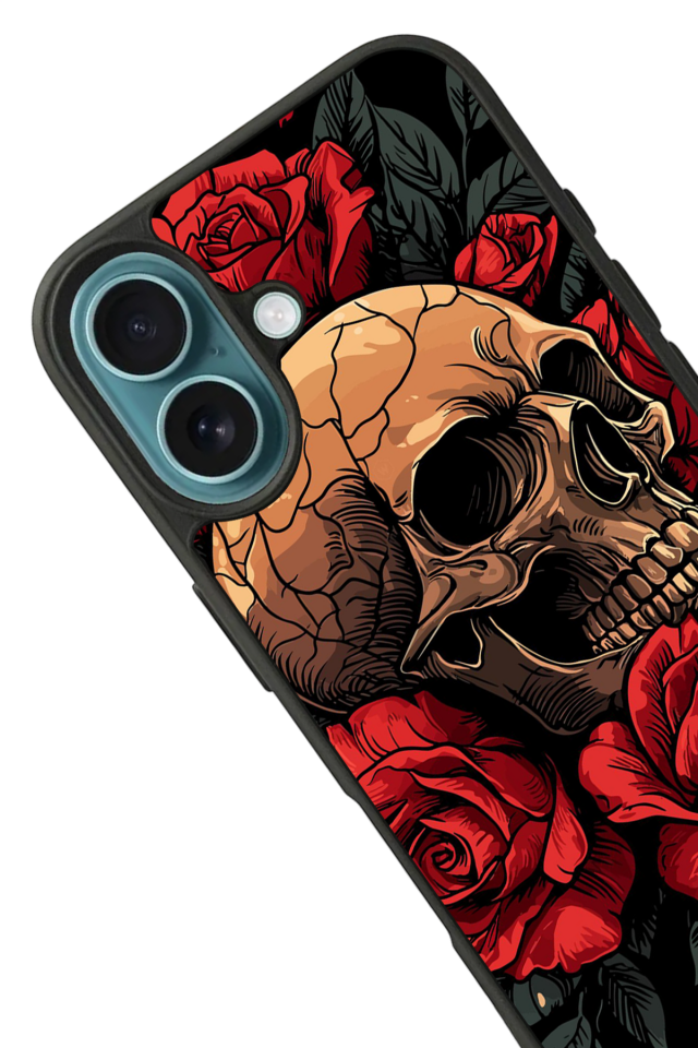 iPhone 16 Plus Uyumlu KuruKafa Tasarımlı Glossy Premium Kılıf