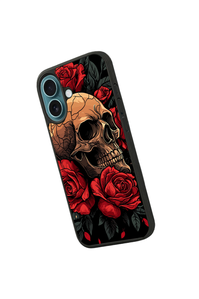 iPhone 16 Plus Uyumlu KuruKafa Tasarımlı Glossy Premium Kılıf