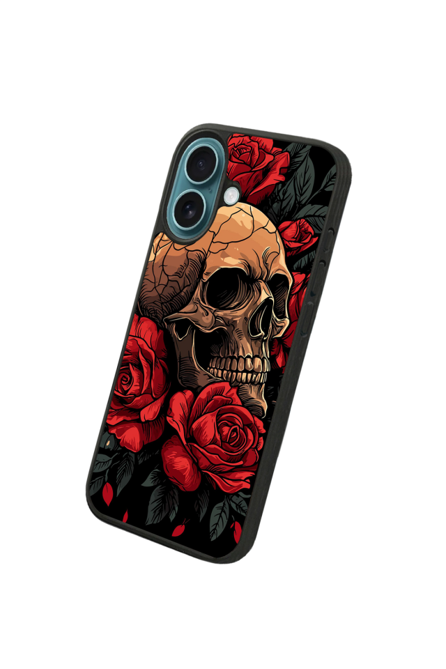 iPhone 16 Plus Uyumlu KuruKafa Tasarımlı Glossy Premium Kılıf
