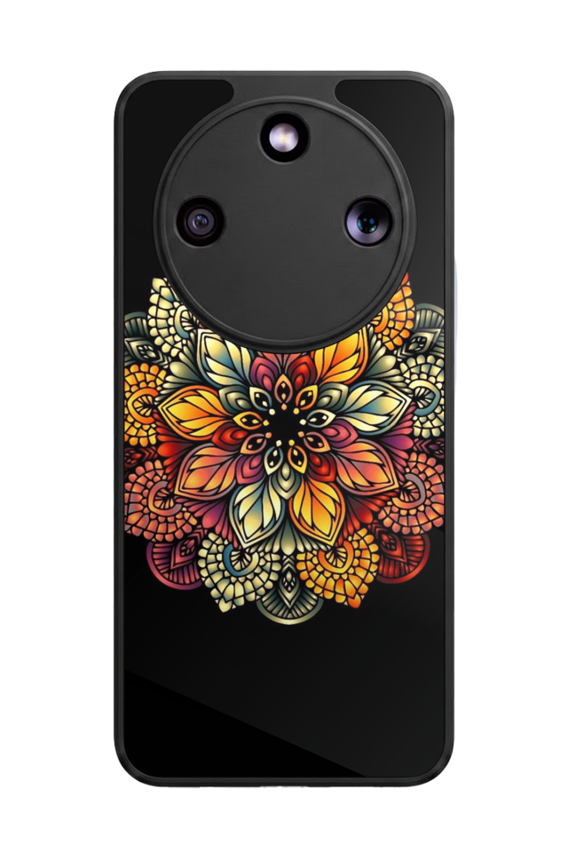 Honor Magic 8 Lite Uyumlu Mandala Tasarımlı Glossy Premium Kılıf