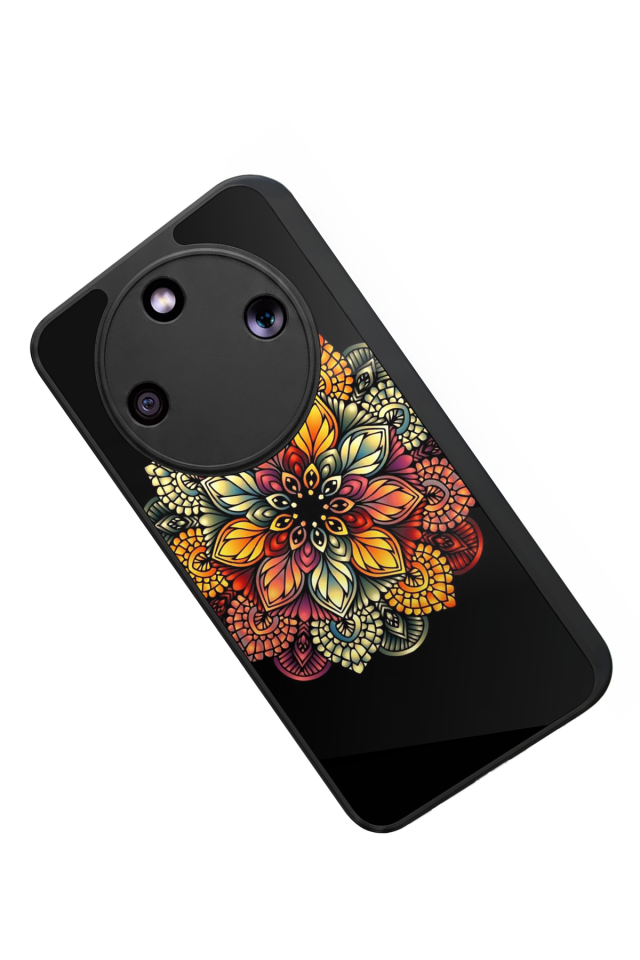 Honor Magic 8 Lite Uyumlu Mandala Tasarımlı Glossy Premium Kılıf