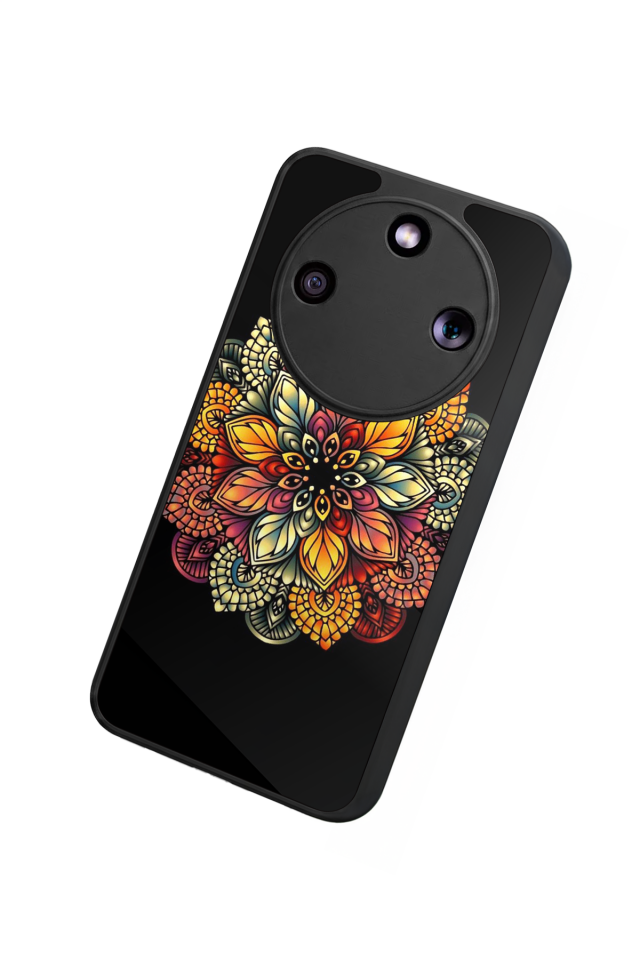 Honor Magic 8 Lite Uyumlu Mandala Tasarımlı Glossy Premium Kılıf