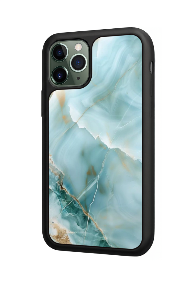 iPhone 11 Pro Uyumlu Mermer Marble Tasarımlı Glossy Premium Kılıf