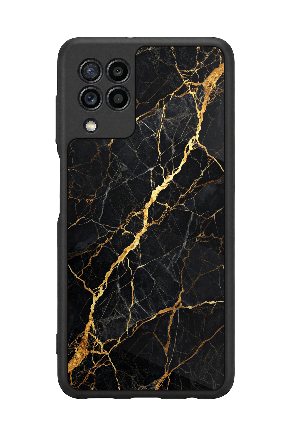 Samsung Galaxy M22 Uyumlu Mermer Marble Tasarımlı Glossy Premium Kılıf