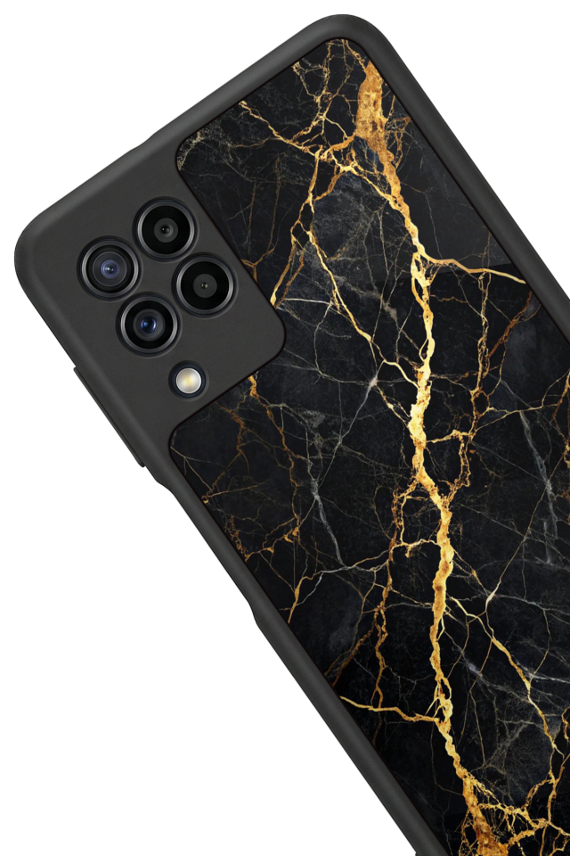 Samsung Galaxy M22 Uyumlu Mermer Marble Tasarımlı Glossy Premium Kılıf