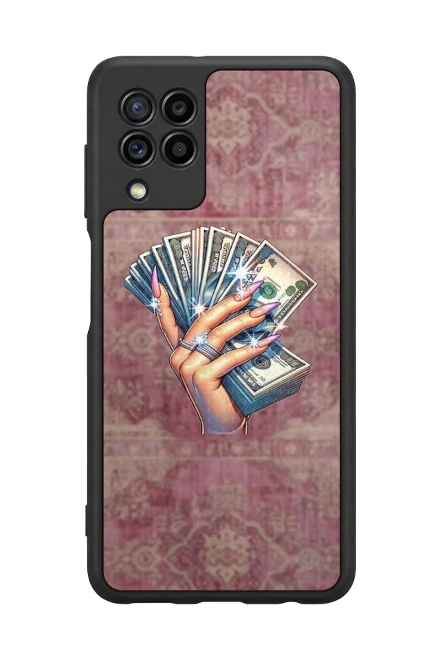 Samsung Galaxy M32 Uyumlu Money Para Tasarımlı Glossy Premium Kılıf
