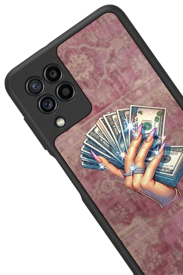 Samsung Galaxy M32 Uyumlu Money Para Tasarımlı Glossy Premium Kılıf