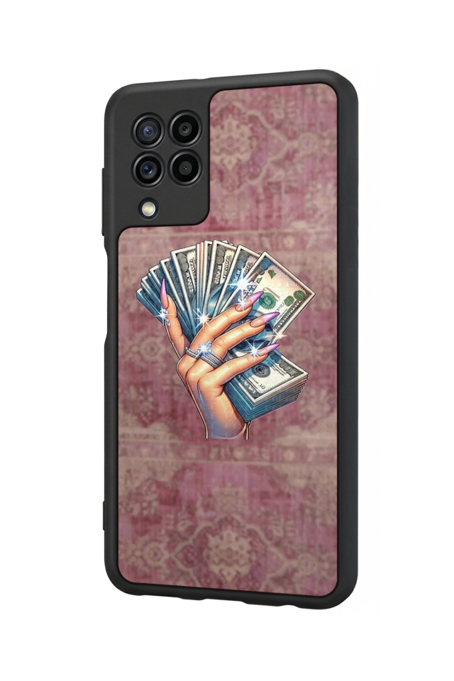 Samsung Galaxy M32 Uyumlu Money Para Tasarımlı Glossy Premium Kılıf