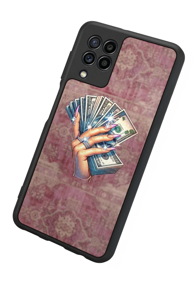 Samsung Galaxy M32 Uyumlu Money Para Tasarımlı Glossy Premium Kılıf