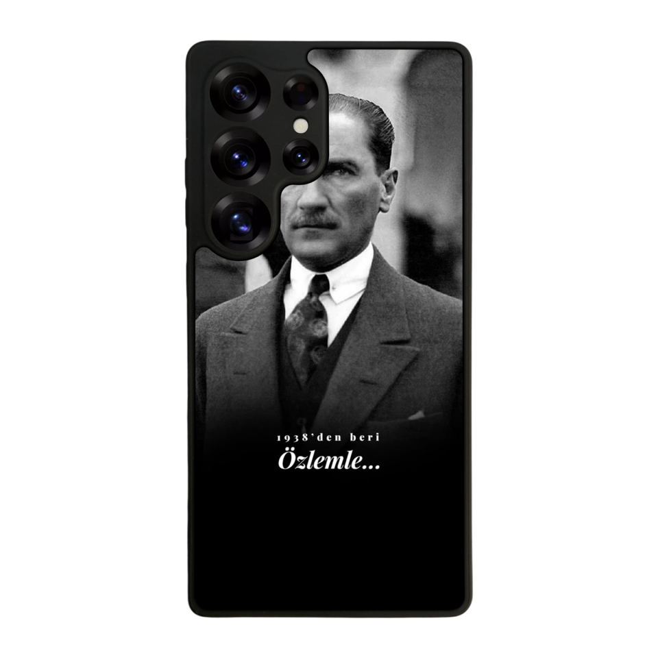 Samsung Galaxy S25 Ultra Uyumlu Mustafa Kemal Ataturk Tasarımlı Glossy Premium Kılıf