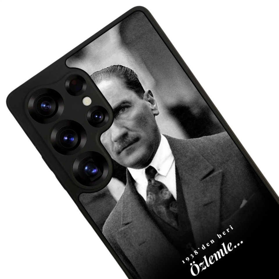 Samsung Galaxy S25 Ultra Uyumlu Mustafa Kemal Ataturk Tasarımlı Glossy Premium Kılıf