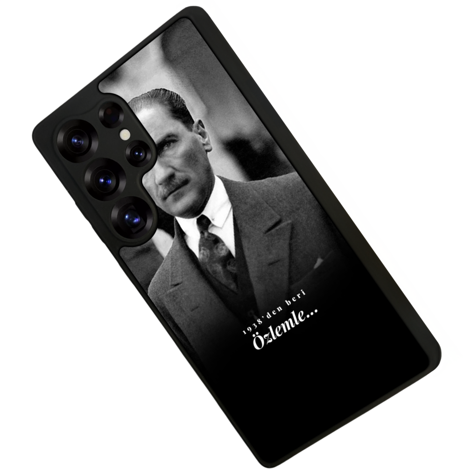 Samsung Galaxy S25 Ultra Uyumlu Mustafa Kemal Ataturk Tasarımlı Glossy Premium Kılıf