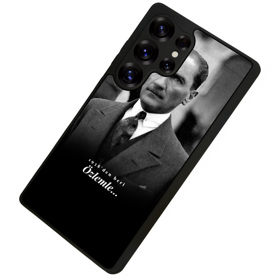 Samsung Galaxy S25 Ultra Uyumlu Mustafa Kemal Ataturk Tasarımlı Glossy Premium Kılıf