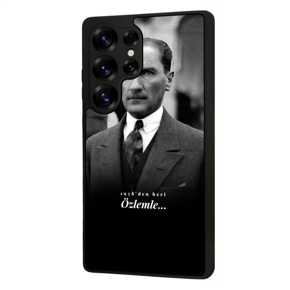 Samsung Galaxy S25 Ultra Uyumlu Mustafa Kemal Ataturk Tasarımlı Glossy Premium Kılıf