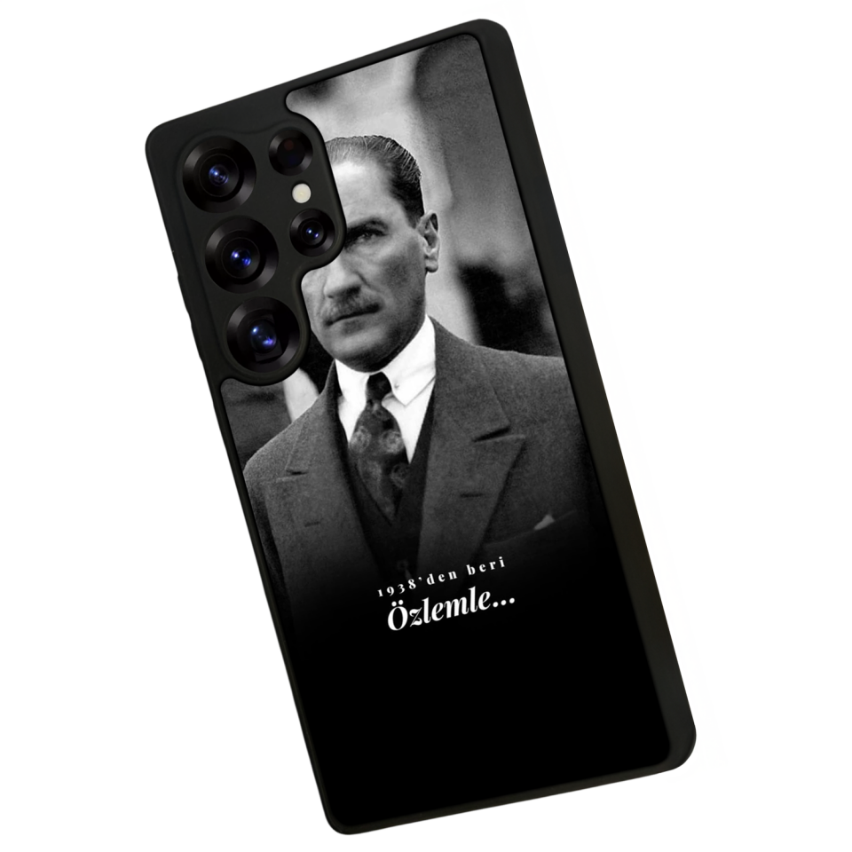 Samsung Galaxy S25 Ultra Uyumlu Mustafa Kemal Ataturk Tasarımlı Glossy Premium Kılıf