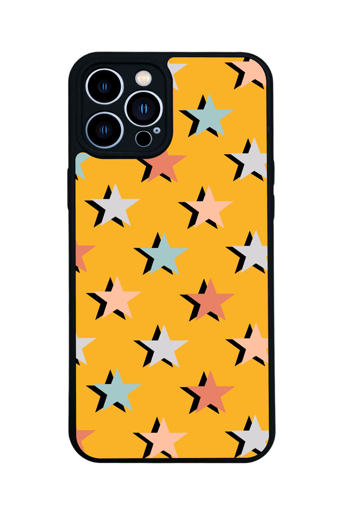iPhone 12 Pro Max Uyumlu Retro Yildizlar Tasarımlı Glossy Premium Kılıf