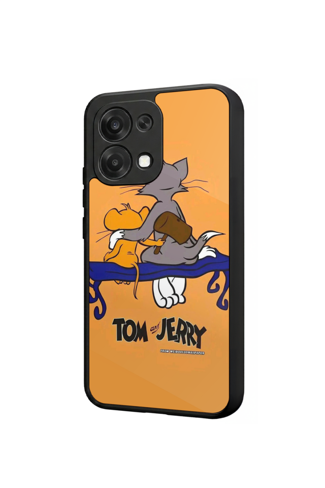 Oppo A6 Pro Uyumlu Tom And Jerry Tasarımlı Glossy Premium Kılıf