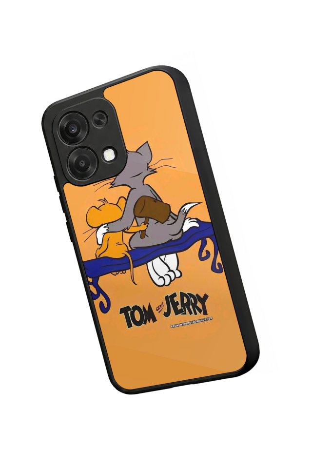 Oppo A6 Pro Uyumlu Tom And Jerry Tasarımlı Glossy Premium Kılıf