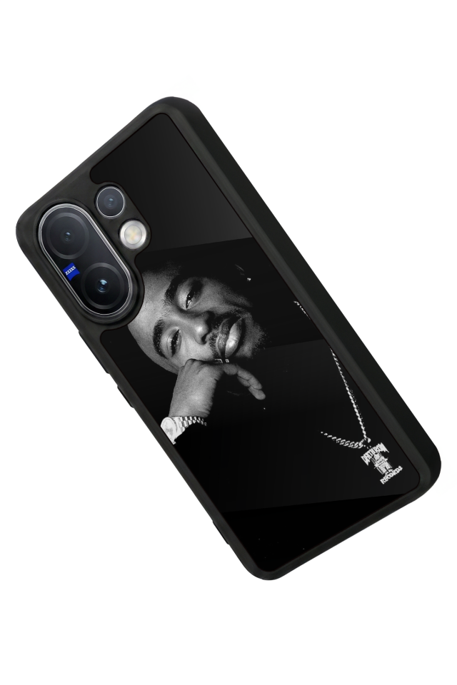 Vivo V60 Uyumlu Tupac Tasarımlı Glossy Premium Kılıf
