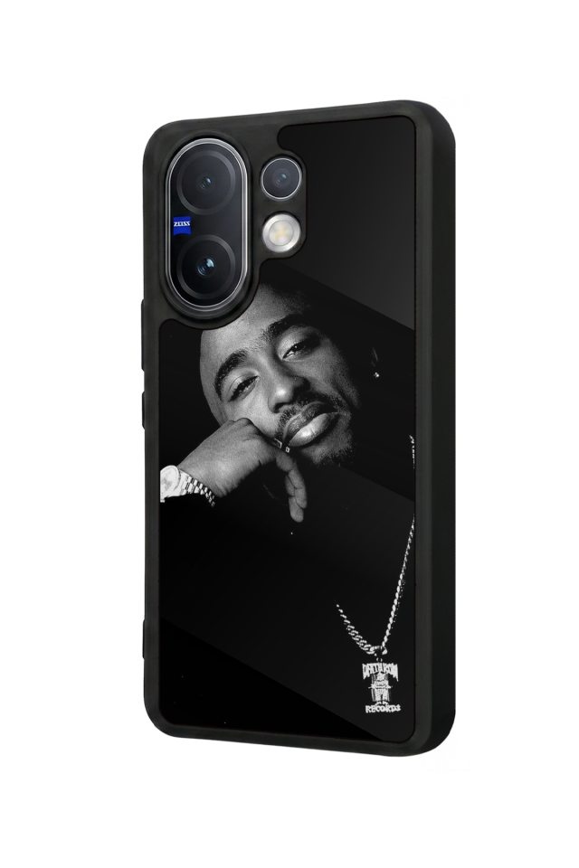 Vivo V60 Uyumlu Tupac Tasarımlı Glossy Premium Kılıf