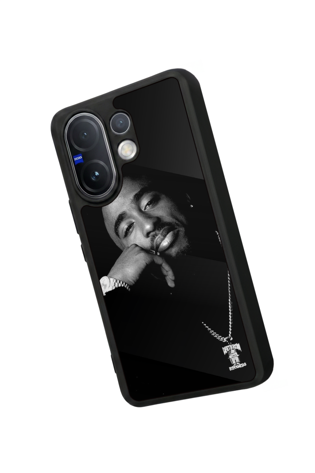 Vivo V60 Uyumlu Tupac Tasarımlı Glossy Premium Kılıf