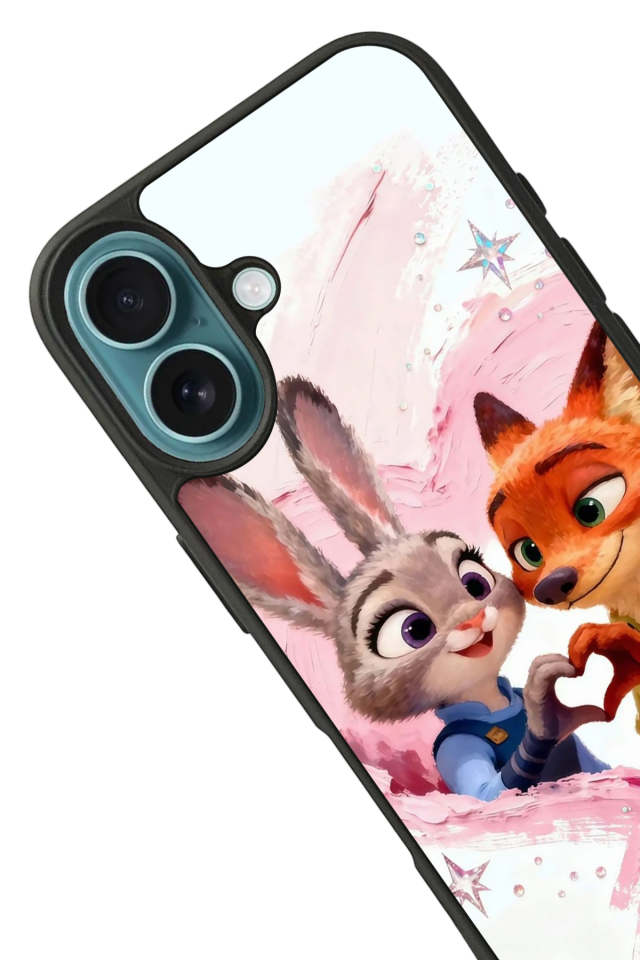 iPhone 16 Plus Uyumlu Zootropolis Tasarımlı Glossy Premium Kılıf
