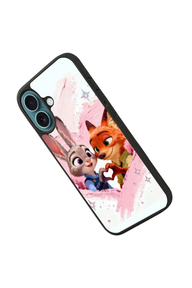 iPhone 16 Plus Uyumlu Zootropolis Tasarımlı Glossy Premium Kılıf