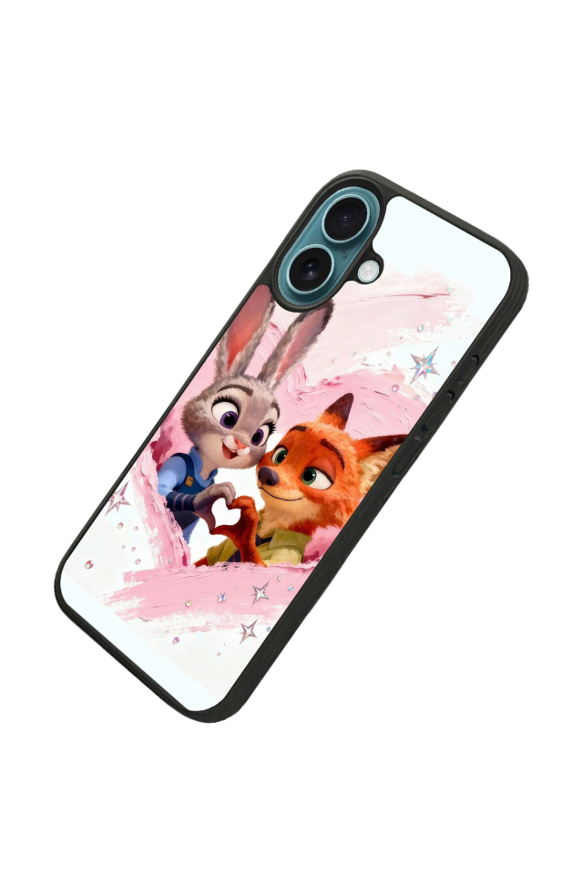 iPhone 16 Plus Uyumlu Zootropolis Tasarımlı Glossy Premium Kılıf
