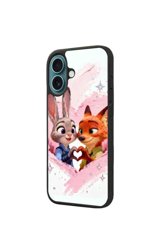 iPhone 16 Plus Uyumlu Zootropolis Tasarımlı Glossy Premium Kılıf