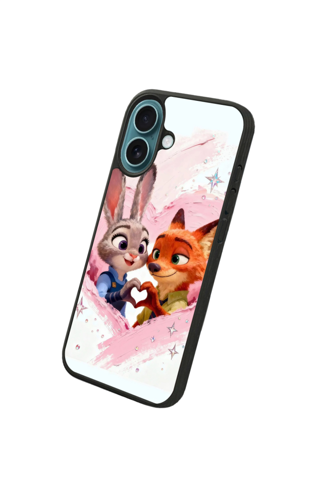 iPhone 16 Plus Uyumlu Zootropolis Tasarımlı Glossy Premium Kılıf