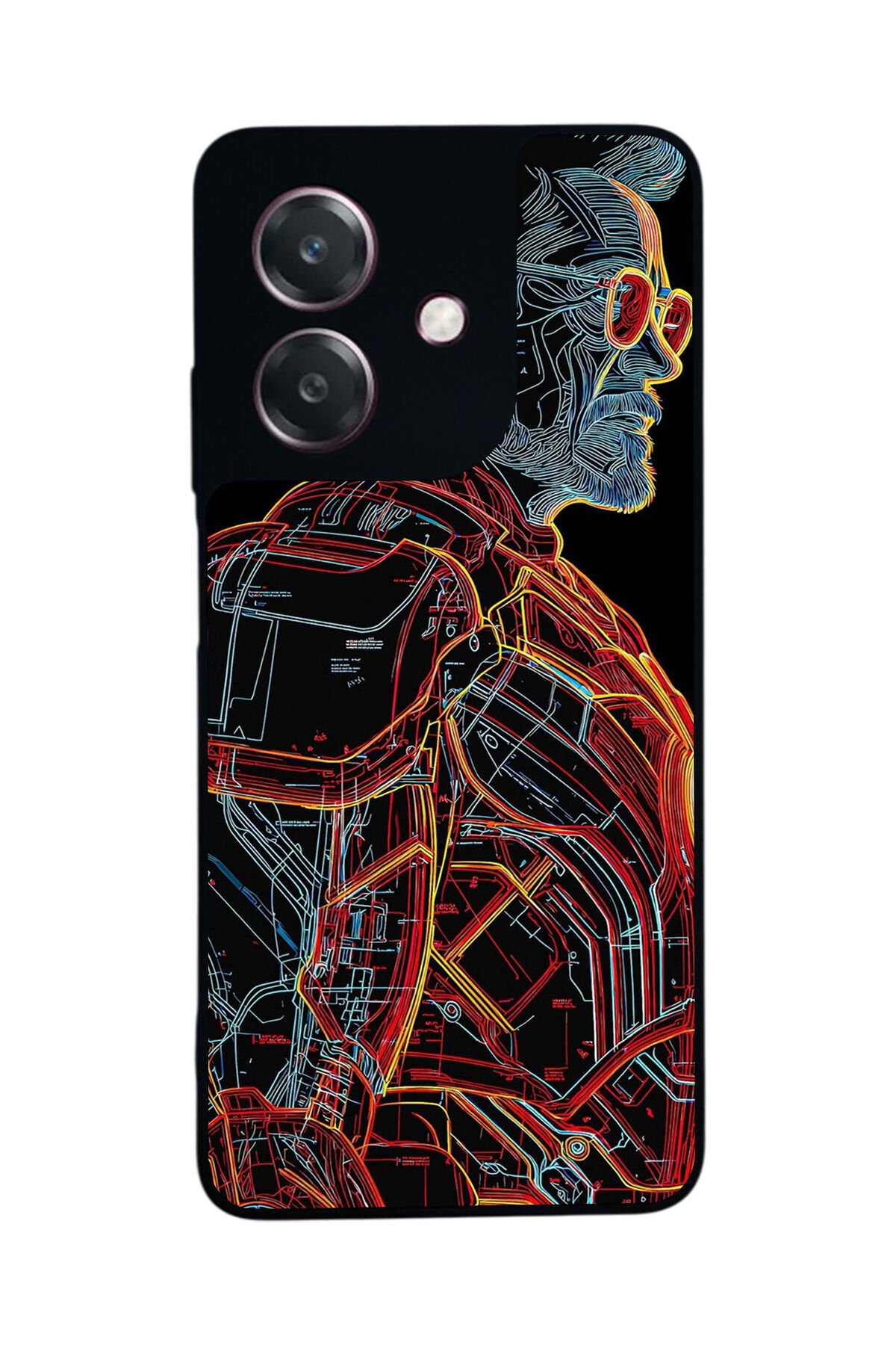 Oppo A3 5G Uyumlu Iron Man ( Demir Adam ) Tasarımlı Glossy Premium Kılıf