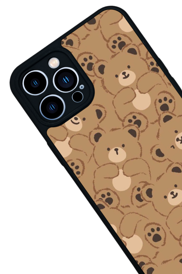 iPhone 13 Pro Max Uyumlu Ayı Tasarımlı Glossy Premium Kılıf