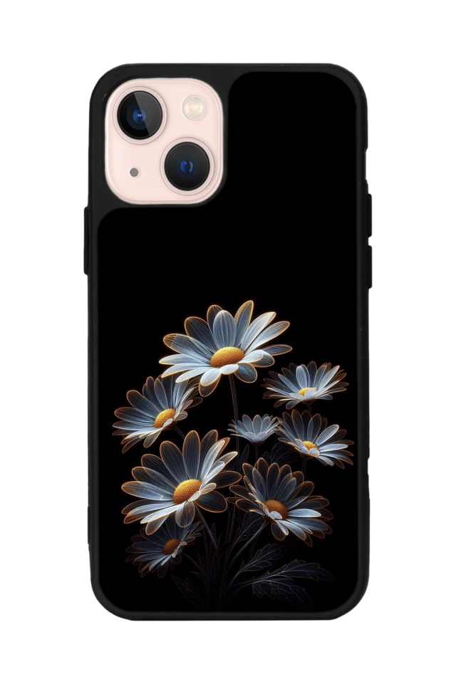 iPhone 13/14 Uyumlu Cicek Tasarımlı Glossy Premium Kılıf