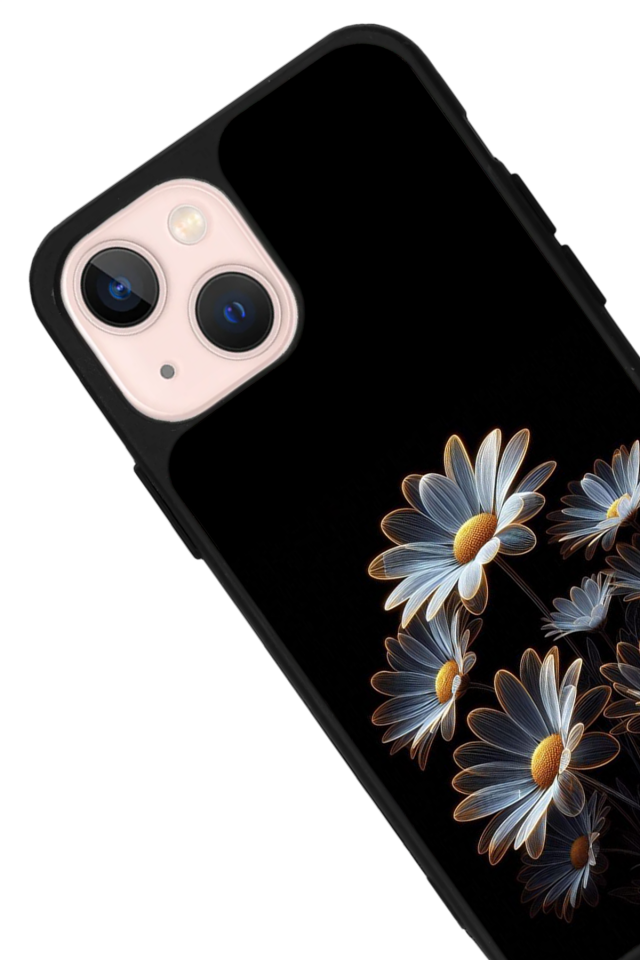 iPhone 13/14 Uyumlu Cicek Tasarımlı Glossy Premium Kılıf