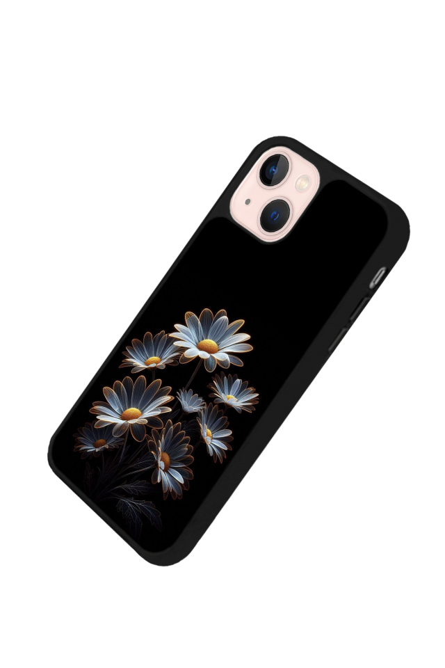 iPhone 13/14 Uyumlu Cicek Tasarımlı Glossy Premium Kılıf
