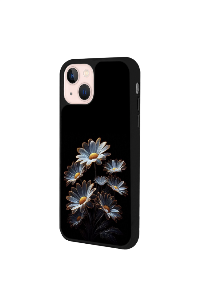 iPhone 13/14 Uyumlu Cicek Tasarımlı Glossy Premium Kılıf