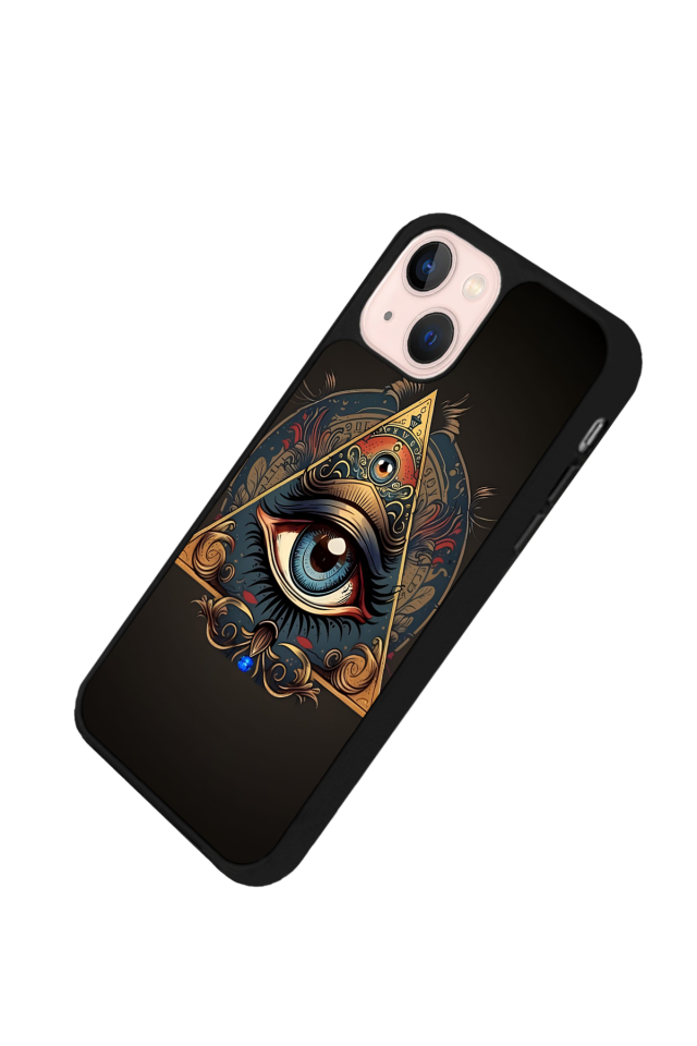 iPhone 15 Uyumlu Göz Tasarımlı Glossy Premium Kılıf