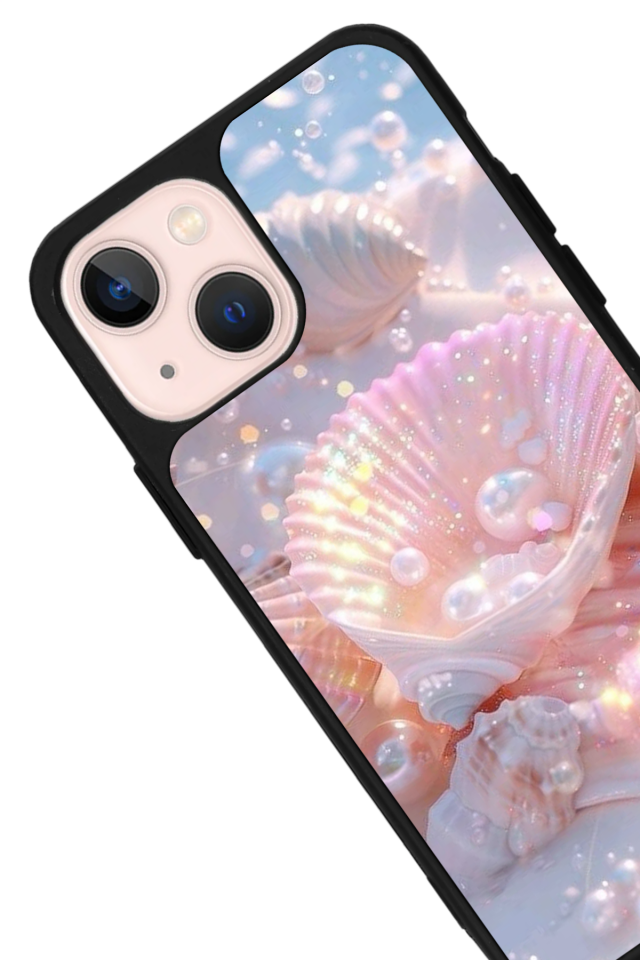 iPhone 13 Mini Uyumlu  İnci Tasarımlı Glossy Premium Kılıf