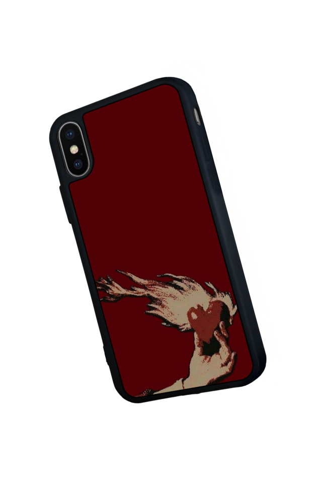 iPhone X/ XS Uyumlu Kalp Love Tasarımlı Glossy Premium Kılıf