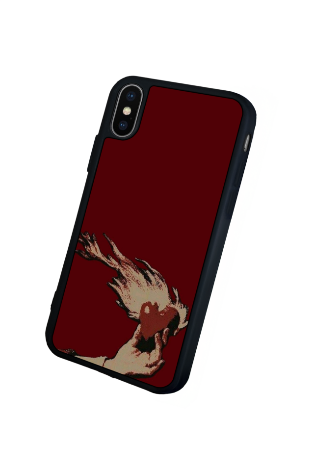iPhone X/ XS Uyumlu Kalp Love Tasarımlı Glossy Premium Kılıf
