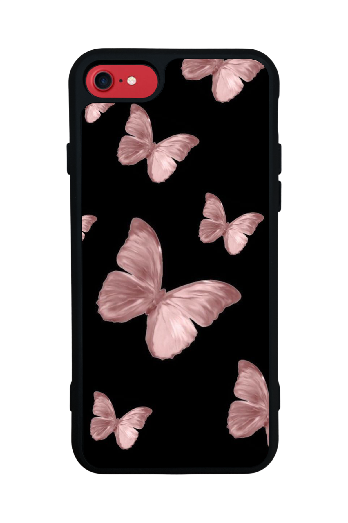 iPhone 8 Uyumlu Kelebek Tasarımlı Glossy Premium Kılıf